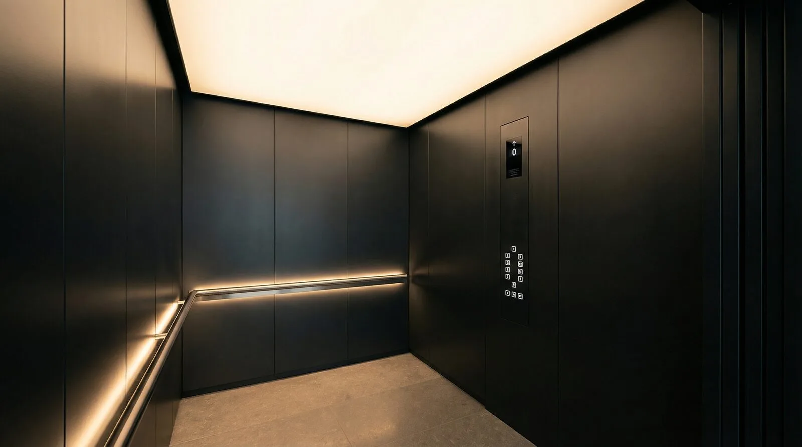 An OnLevel platform lift installation in progress, assembled without hot works