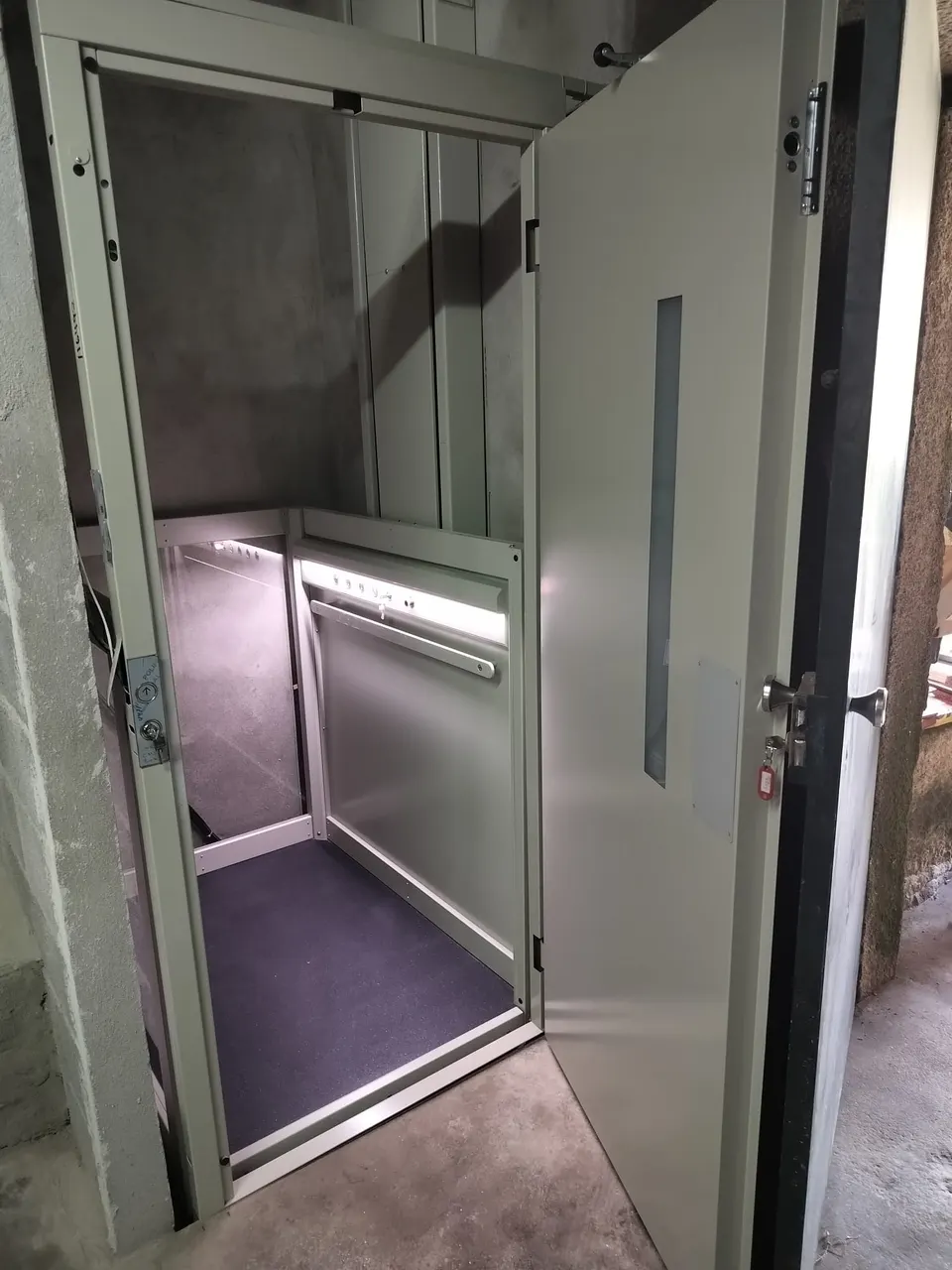 OnLevel PV30 cabin with illuminated control panel and LED lighting