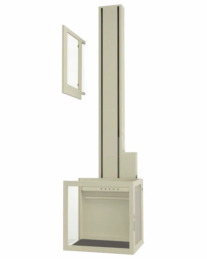 An OnLevel vertical platform steplift for step-free wheelchair access